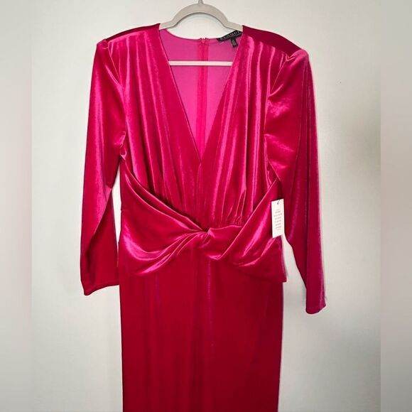 Eloquii Knot front Velvet Maxi Dress NWT - Picture 4 of 7